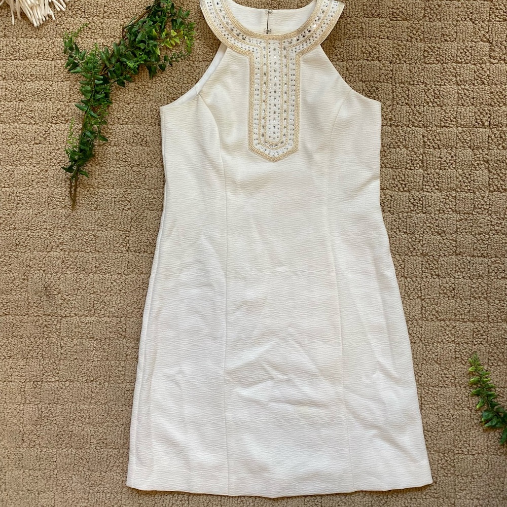 Jessica Simpson | White, Sleeveless Cocktail Dress